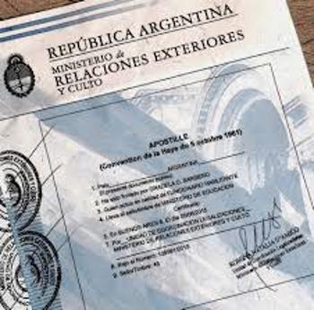 Apostilla de la Haya en Argentina